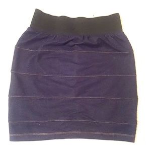 High waist denim skirt